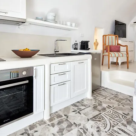 Two Authentic Cave With Private Courtyard Garden Villa Megalochori (Santorini)