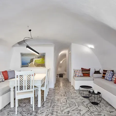 Two Authentic Cave With Private Courtyard Garden Megalochori (Santorini)