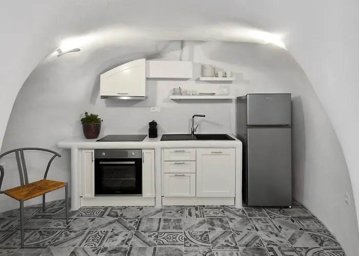 Two Authentic Cave With Private Courtyard Garden Megalochori (Santorini)